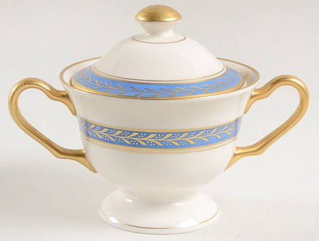 Josephine Blue Sugar Bowl & Lid