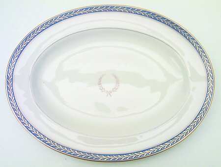 Josephine Blue 12" Oval Serving Platter