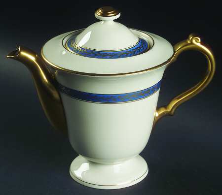 Josephine Blue Tea/Coffee Pot & Lid