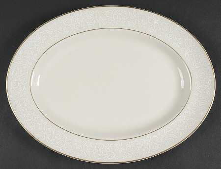 Lace 12" Oval Serving Platter by Pickard
