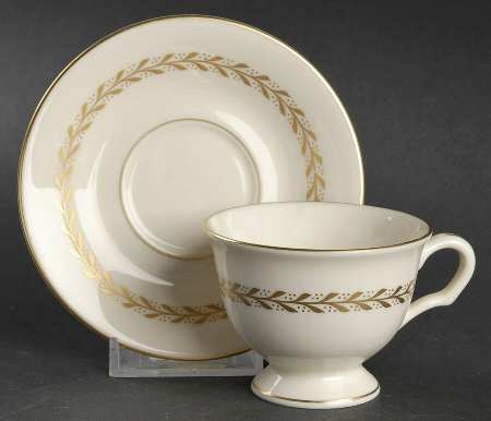 Laurel Footed Demitasse Cup & Saucer Set