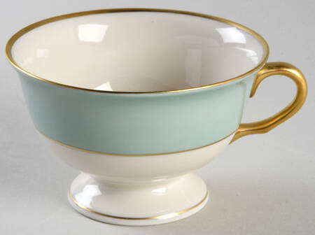 Malvern (Green&Gold Flower) Footed Cup