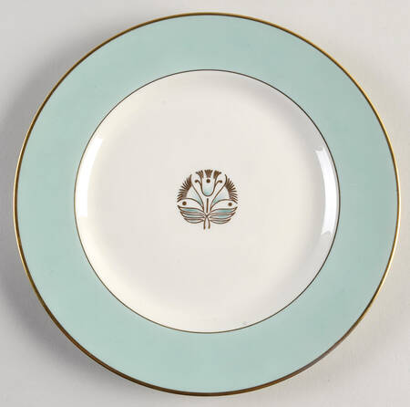 Malvern (Green&Gold Flower) Luncheon Plate