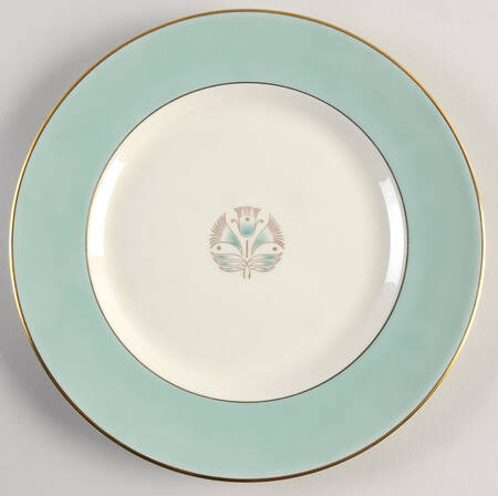 Malvern (Green&Gold Flower) Dinner Plate
