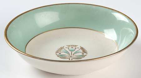 Malvern (Green&Gold Flower) Fruit/Dessert (Sauce) Bowl