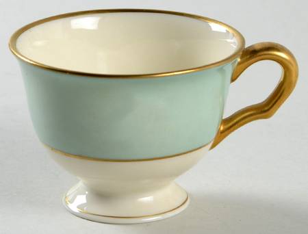 Malvern (Green&Gold Flower) Footed Demitasse Cup