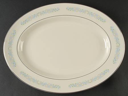 Misty Garden 15" Oval Serving Platter