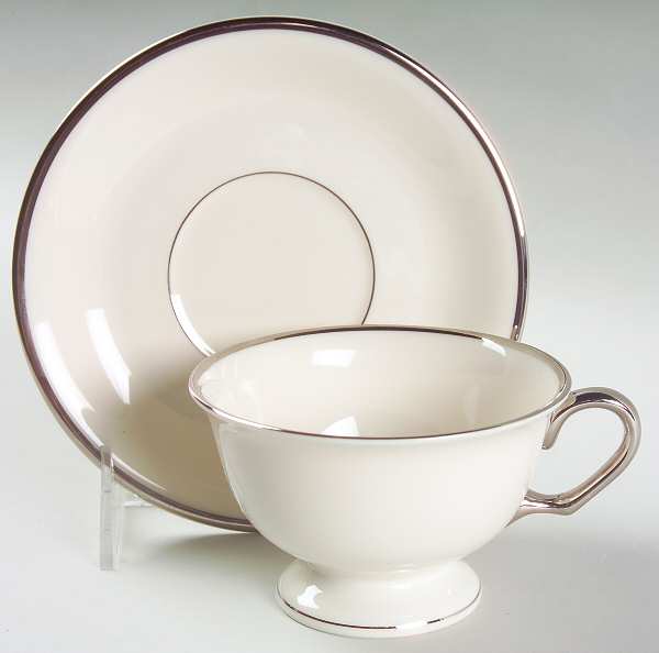 Mist Footed Cup & Saucer Set
