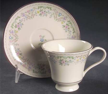 Morning Mist Footed Cup & Saucer Set