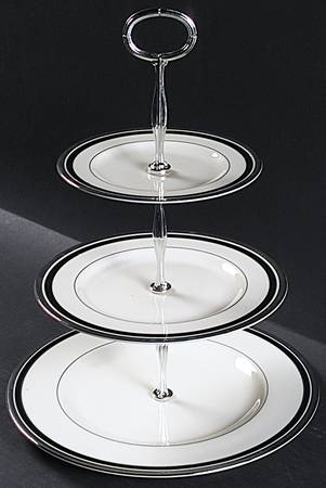 Nocturne 13 7/8"-14 1/4" 3-Tiered Serving Tray(DP,SP,BB) HC
