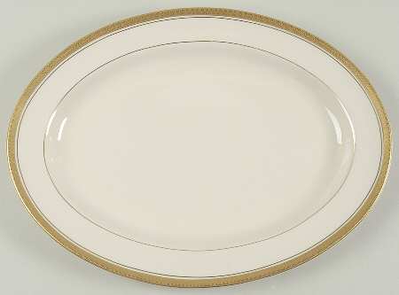 Palace (Ivory Background) 14" Oval Serving Platter