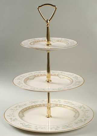 Pavilion 13 7/8"-14 1/4" 3-Tiered Serving Tray(DP,SP,BB) HC
