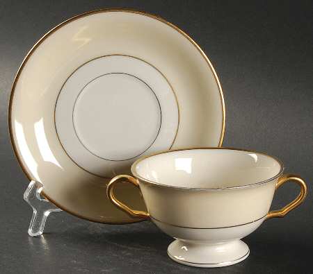 Pilgrim Footed Bouillon Cup & Saucer