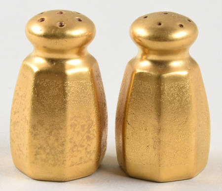 Plain Encrusted Individual Salt & Pepper Set