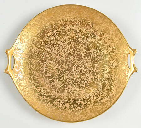 Plain Encrusted Handled Cake Plate