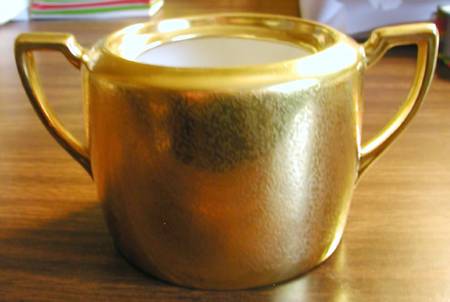 Plain Encrusted Sugar Bowl No Lid