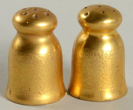 Plain Encrusted Individual Salt & Pepper Set