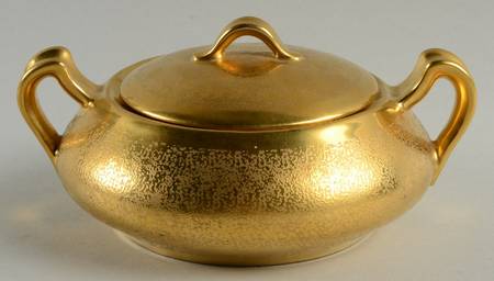 Plain Encrusted Sugar Bowl & Lid