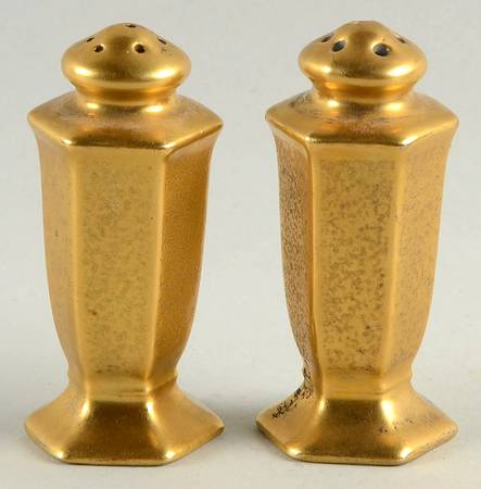 Plain Encrusted Individual Salt & Pepper Set