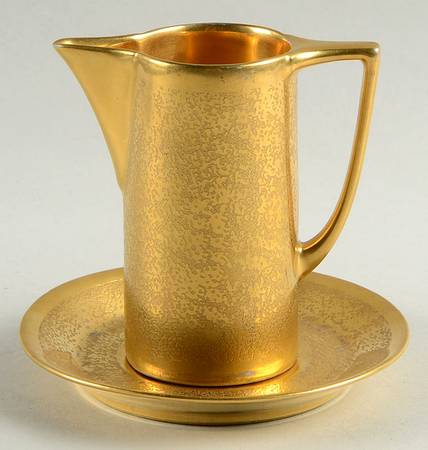 Plain Encrusted Mini Creamer & Underplate