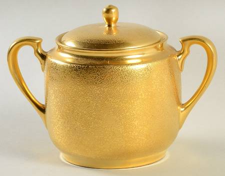Plain Encrusted Sugar Bowl & Lid