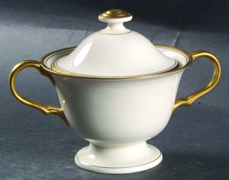 Puritan (Cream, Double Trim) Sugar Bowl & Lid