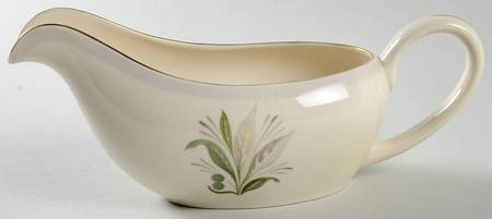 Reverie Gray (Gold Trim) Gravy Boat