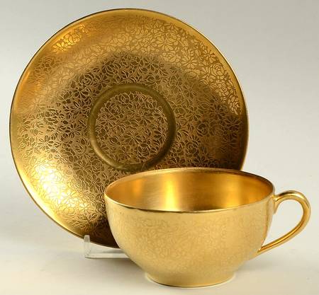 Rose and Daisy Flat Cup & Saucer Set
