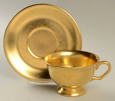 Rose and Daisy Footed Cup & Saucer Set
