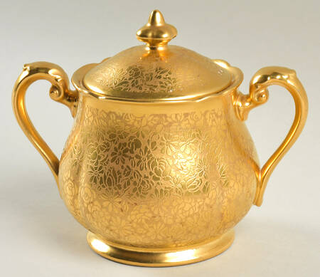 Rose and Daisy Sugar Bowl & Lid