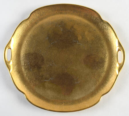 Rose and Daisy Handled Cake Plate