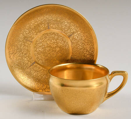Rose and Daisy Flat Cup & Saucer Set