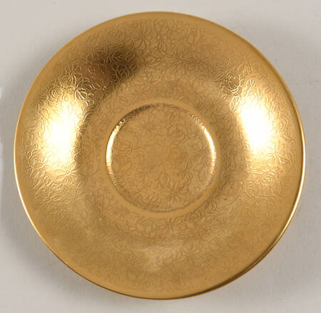 Rose and Daisy Saucer for Footed Demitasse Cup