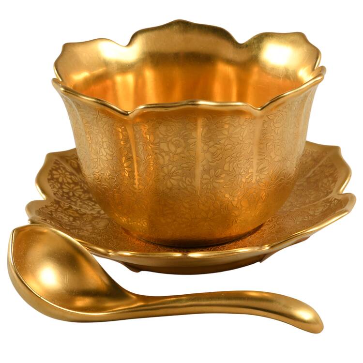 Rose and Daisy Mayonnaise & Ladle w/Underplate by Pickard