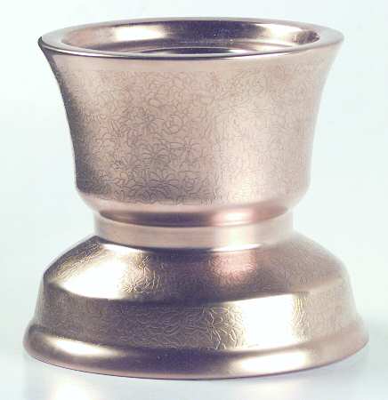 Rose and Daisy 4" Pillar Candleholder