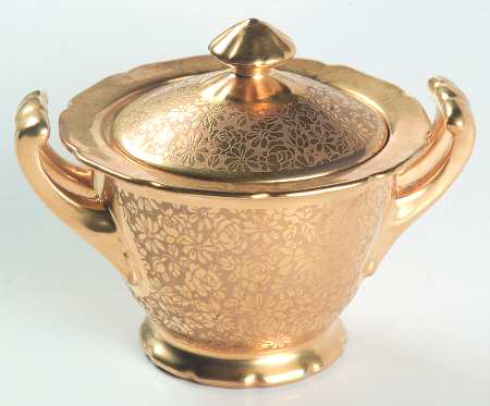 Rose and Daisy Sugar Bowl & Lid