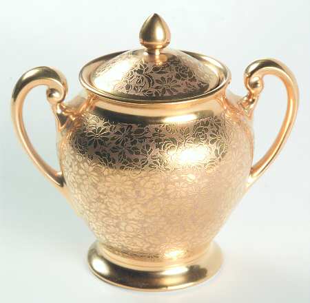 Rose and Daisy Sugar Bowl & Lid