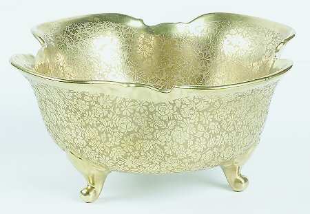 Rose and Daisy 8" Footed Bowl