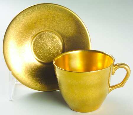 Rose and Daisy Flat Demitasse Cup & Saucer Set