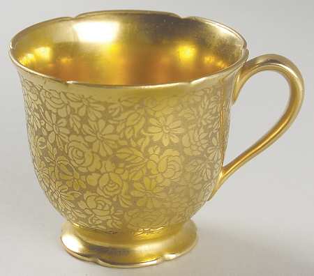 Rose and Daisy Footed Demitasse Cup