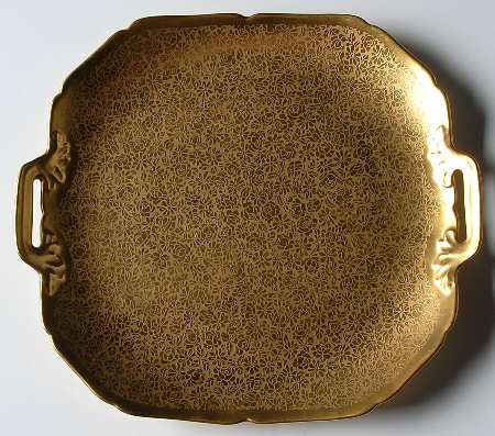 Rose and Daisy Square Handled Cake Plate