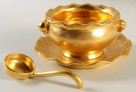 Rose and Daisy Sauce Boat & Underplate with Ladle
