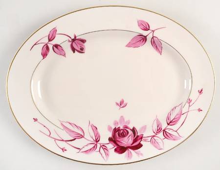 Rosa (Crimson) 12" Oval Serving Platter