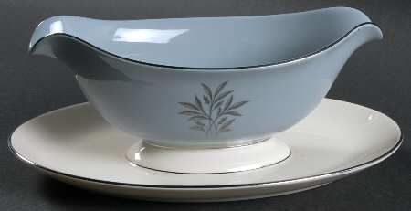 Silver Twilight Gravy Boat with Attached Underplate