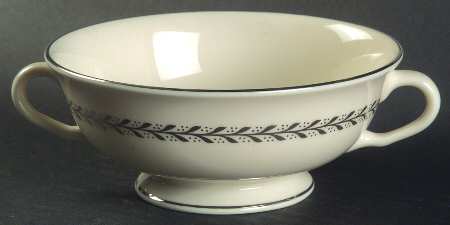 Silver Wreath Footed Cream Soup Bowl