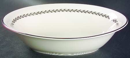 Silver Wreath 9" Oval Vegetable Bowl