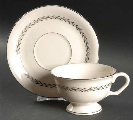 Silver Wreath Footed Cup & Saucer Set