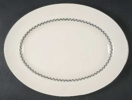 Silver Wreath 12" Oval Serving Platter