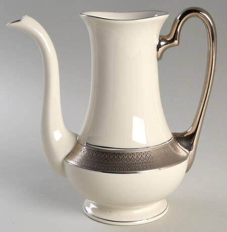 St Moritz (Ivory Background) Tea/Coffee Pot No Lid
