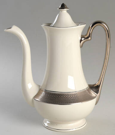St Moritz (Ivory Background) Tea/Coffee Pot & Lid